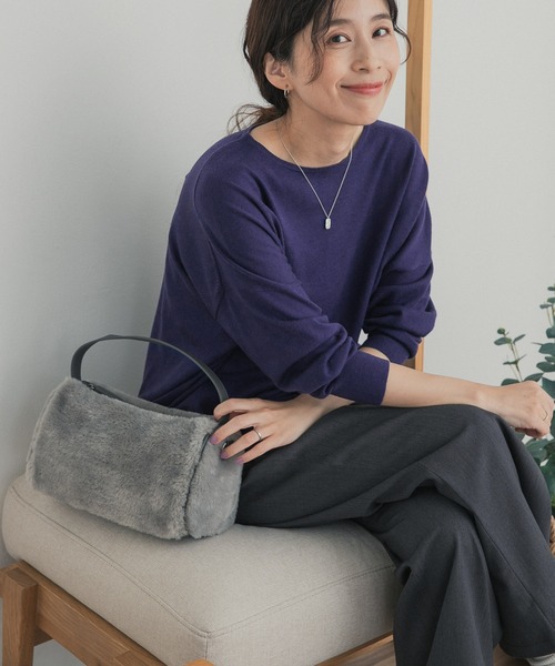 URBAN RESEARCH DOORS(アーバンリサーチドアーズ)の「ウォッシャブルウールワイドプルオーバー(ニット/セーター・レディース・カーキ/オレンジ/ベージュ系その他/ブルー系その他・FREE)」の16枚目の写真