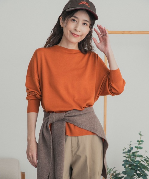 URBAN RESEARCH DOORS(アーバンリサーチドアーズ)の「ウォッシャブルウールワイドプルオーバー(ニット/セーター・レディース・カーキ/オレンジ/ベージュ系その他/ブルー系その他・FREE)」の12枚目の写真