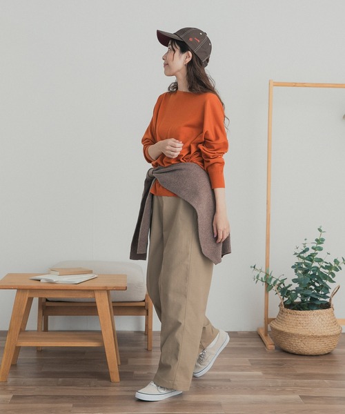 URBAN RESEARCH DOORS(アーバンリサーチドアーズ)の「ウォッシャブルウールワイドプルオーバー(ニット/セーター・レディース・カーキ/オレンジ/ベージュ系その他/ブルー系その他・FREE)」の8枚目の写真