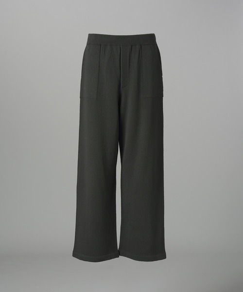MAISON SPECIAL(メゾンスペシャル)の「《UNISEX》シャイニーストライプへリンボーンプライムワイドニットパンツ/Shiny Stripe Herringbone Prime-Wide Knit Pants【MAISON SPECIAL/メゾンスペシャル】■セットアップ対応■(その他パンツ・メンズ・チャコールグレー/ブラック・0/1/2)」の9枚目の写真