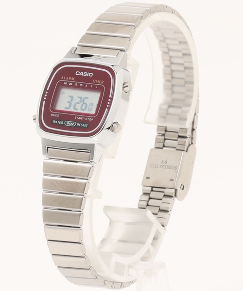 CASIO（カシオ）の「CASIO カシオ クォーツ ミニデジタル腕時計 ステンレスバンド 軽量 レトロ ユニセックス //// LAメタルシリーズ（デジタル腕時計・レディース・シルバー×ブラック/シルバー/シルバー系その他・FREE）」の3枚目の写真