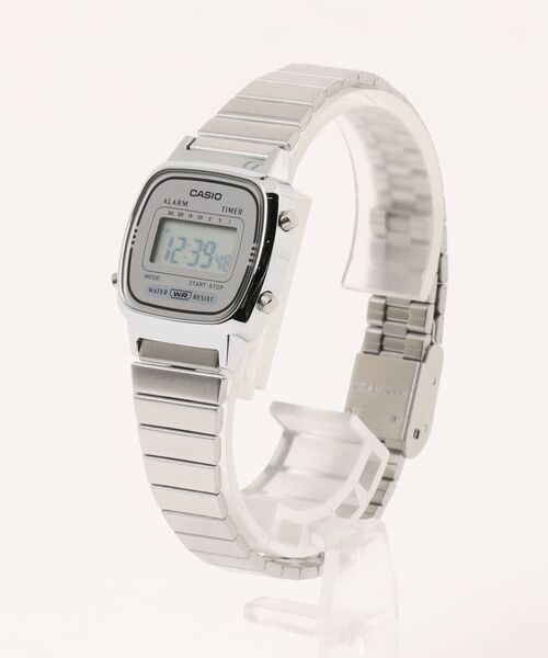 CASIO（カシオ）の「CASIO カシオ クォーツ ミニデジタル腕時計 ステンレスバンド 軽量 レトロ ユニセックス //// LAメタルシリーズ（デジタル腕時計・レディース・シルバー×ブラック/シルバー/シルバー系その他・FREE）」の5枚目の写真