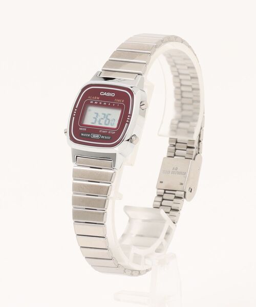 CASIO（カシオ）の「CASIO カシオ クォーツ ミニデジタル腕時計 ステンレスバンド 軽量 レトロ ユニセックス //// LAメタルシリーズ（デジタル腕時計・レディース・シルバー×ブラック/シルバー/シルバー系その他・FREE）」の6枚目の写真