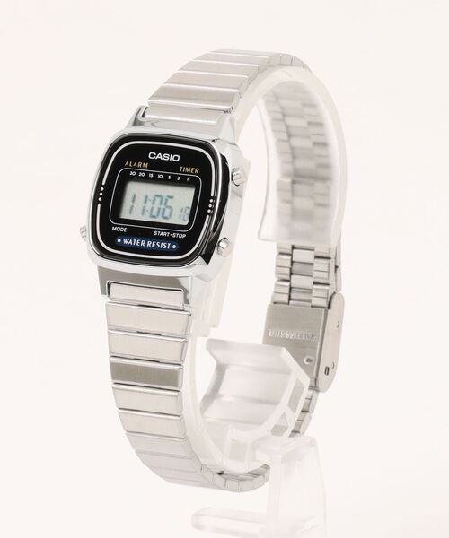 CASIO（カシオ）の「CASIO カシオ クォーツ ミニデジタル腕時計 ステンレスバンド 軽量 レトロ ユニセックス //// LAメタルシリーズ（デジタル腕時計・レディース・シルバー×ブラック/シルバー/シルバー系その他・FREE）」の7枚目の写真