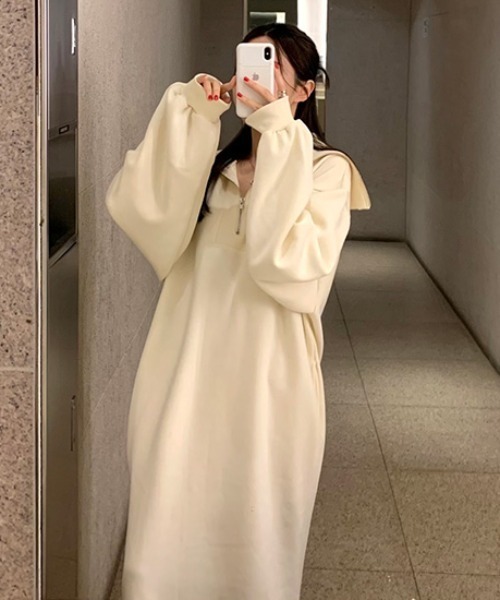 FAVORITO(ファヴォリート)の「リラックストレーナーワンピース(ワンピース・レディース・ベージュ/ネイビー/グレー・F)」の17枚目の写真
