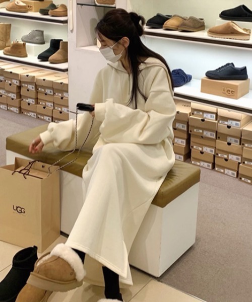 FAVORITO(ファヴォリート)の「リラックストレーナーワンピース(ワンピース・レディース・ベージュ/ネイビー/グレー・F)」の19枚目の写真