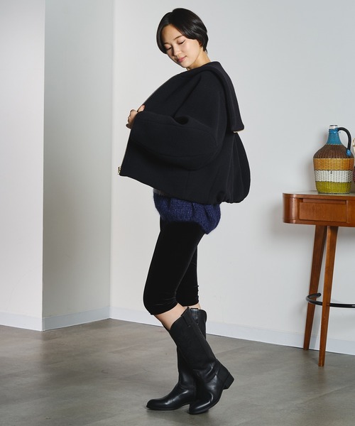 mici(ミチ)の「mici/SHORT HOODED JACKET(その他アウター・レディース・ネイビー/バーガンディー・M/S)」の17枚目の写真