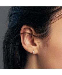 [sv925] mirror-cut huggie earrings