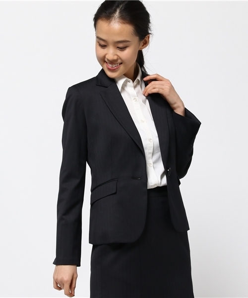 SUIT.(スーツ)の「【TREVIRA】セットアップスーツ ジャケット(スーツジャケット・レディース・ブラック/ネイビー・36/38/40/34)」の2枚目の写真