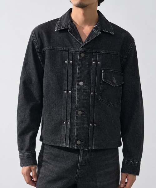 TANAKA(タナカ)の「【TANAKA/タナカ】THE JEAN JACKET(デニムジャケット・メンズ・ブラック・S/M)」の3枚目の写真