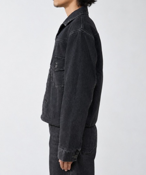 TANAKA(タナカ)の「【TANAKA/タナカ】THE JEAN JACKET(デニムジャケット・メンズ・ブラック・S/M)」の4枚目の写真