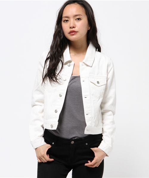 VENCEEXCHANGE（ヴァンスエクスチェンジ）の「ベーシックGジャン（デニムジャケット・レディース・スカイブルー/オフホワイト/ブルー・LARGE/MEDIUM）」の13枚目の写真