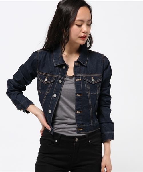 VENCEEXCHANGE（ヴァンスエクスチェンジ）の「ベーシックGジャン（デニムジャケット・レディース・スカイブルー/オフホワイト/ブルー・LARGE/MEDIUM）」の3枚目の写真