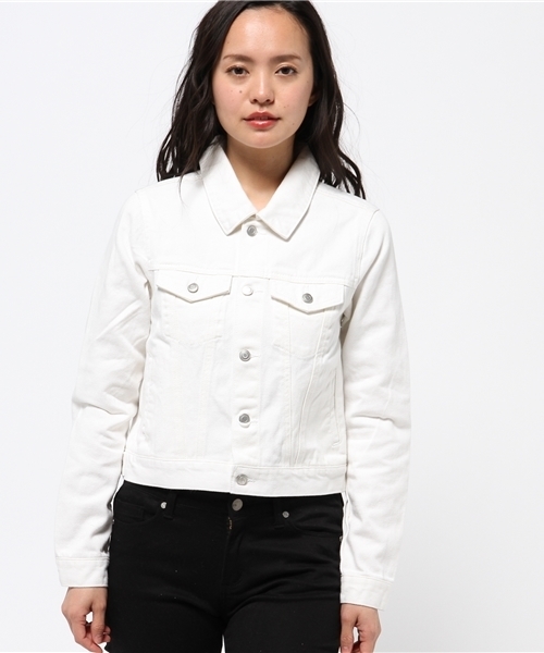 VENCEEXCHANGE（ヴァンスエクスチェンジ）の「ベーシックGジャン（デニムジャケット・レディース・スカイブルー/オフホワイト/ブルー・LARGE/MEDIUM）」の4枚目の写真