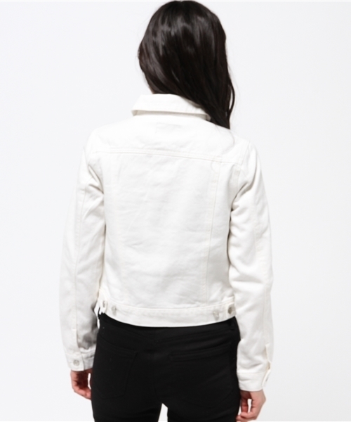 VENCEEXCHANGE（ヴァンスエクスチェンジ）の「ベーシックGジャン（デニムジャケット・レディース・スカイブルー/オフホワイト/ブルー・LARGE/MEDIUM）」の6枚目の写真