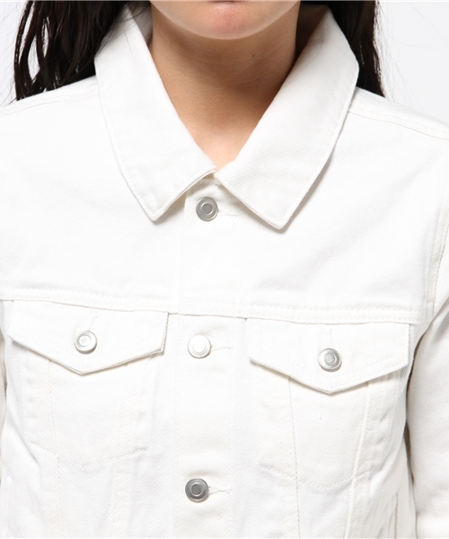 VENCEEXCHANGE（ヴァンスエクスチェンジ）の「ベーシックGジャン（デニムジャケット・レディース・スカイブルー/オフホワイト/ブルー・LARGE/MEDIUM）」の7枚目の写真