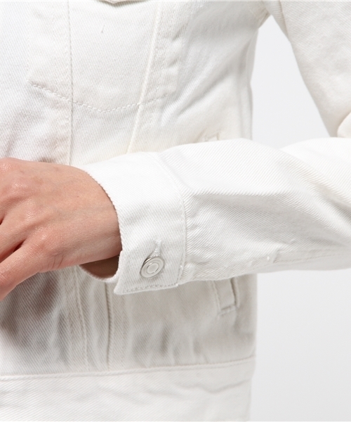 VENCEEXCHANGE（ヴァンスエクスチェンジ）の「ベーシックGジャン（デニムジャケット・レディース・スカイブルー/オフホワイト/ブルー・LARGE/MEDIUM）」の8枚目の写真