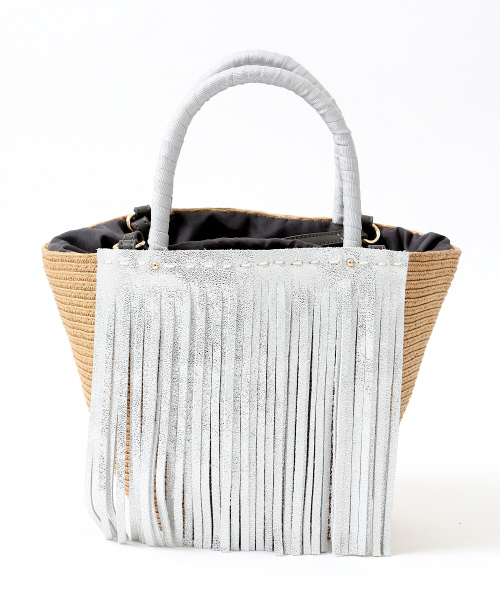 interstaple(インターステイプル)の「フリンジペーパーミニトート(トートバッグ・レディース・ブラック/シルバー/ゴールド・FREE)」の7枚目の写真