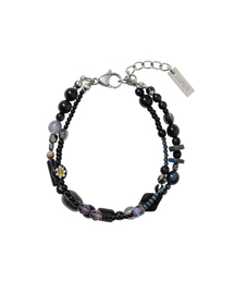 AJOBYAJO（アジョバイアジョ）の「Black Light Beads Layered Bracelet [BLACK]（ブレスレット）」