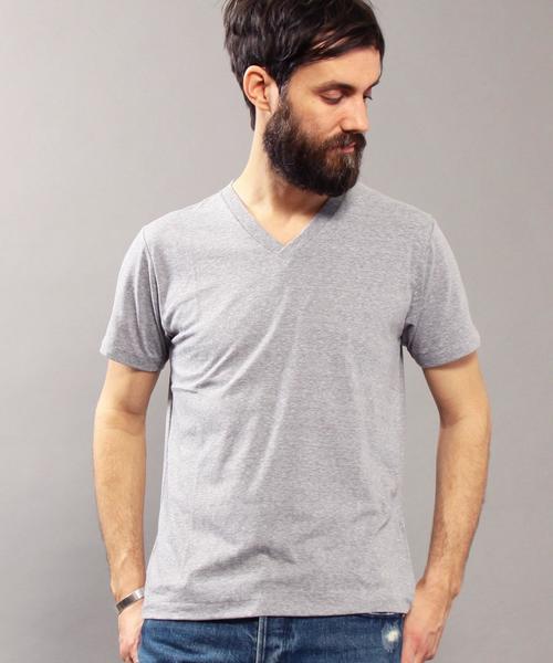 BEAUTY&YOUTH UNITED ARROWS（ビューティーアンドユースユナイテッドアローズ）の「BY ∴ トライブレンド Vネック Tシャツ◆（Tシャツ/カットソー・メンズ・グレー/オリーブ/コバルトブルー/ホワイト/ブラック・MEDIUM/SMALL/LARGE）」の3枚目の写真