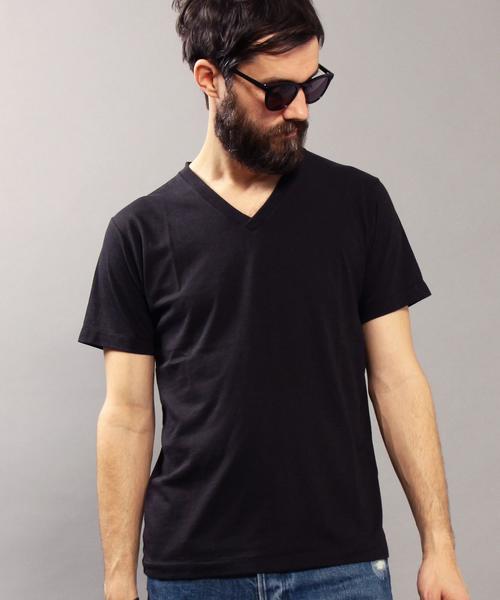 BEAUTY&YOUTH UNITED ARROWS（ビューティーアンドユースユナイテッドアローズ）の「BY ∴ トライブレンド Vネック Tシャツ◆（Tシャツ/カットソー・メンズ・グレー/オリーブ/コバルトブルー/ホワイト/ブラック・MEDIUM/SMALL/LARGE）」の2枚目の写真