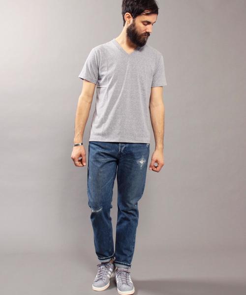 BEAUTY&YOUTH UNITED ARROWS（ビューティーアンドユースユナイテッドアローズ）の「BY ∴ トライブレンド Vネック Tシャツ◆（Tシャツ/カットソー・メンズ・グレー/オリーブ/コバルトブルー/ホワイト/ブラック・MEDIUM/SMALL/LARGE）」の14枚目の写真