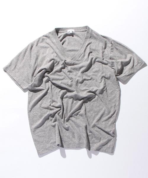 BEAUTY&YOUTH UNITED ARROWS（ビューティーアンドユースユナイテッドアローズ）の「BY ∴ トライブレンド Vネック Tシャツ◆（Tシャツ/カットソー・メンズ・グレー/オリーブ/コバルトブルー/ホワイト/ブラック・MEDIUM/SMALL/LARGE）」の8枚目の写真