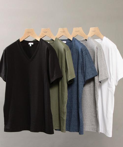 BEAUTY&YOUTH UNITED ARROWS（ビューティーアンドユースユナイテッドアローズ）の「BY ∴ トライブレンド Vネック Tシャツ◆（Tシャツ/カットソー・メンズ・グレー/オリーブ/コバルトブルー/ホワイト/ブラック・MEDIUM/SMALL/LARGE）」の10枚目の写真