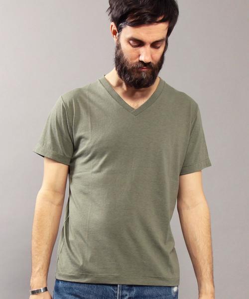 BEAUTY&YOUTH UNITED ARROWS（ビューティーアンドユースユナイテッドアローズ）の「BY ∴ トライブレンド Vネック Tシャツ◆（Tシャツ/カットソー・メンズ・グレー/オリーブ/コバルトブルー/ホワイト/ブラック・MEDIUM/SMALL/LARGE）」の13枚目の写真