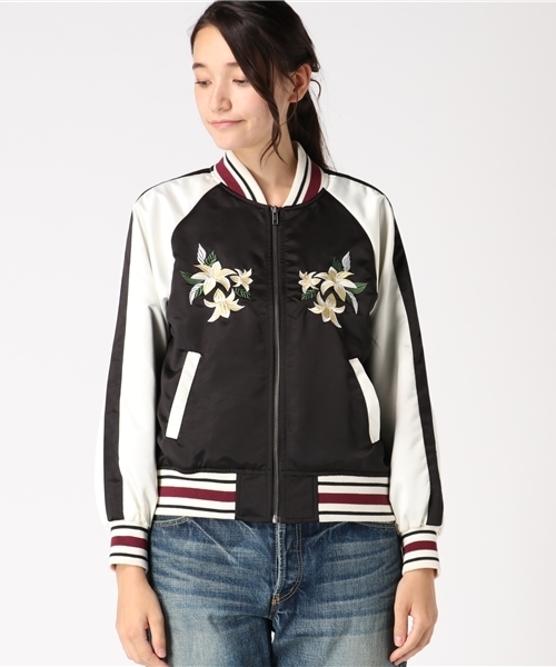 VENCEEXCHANGE(ヴァンスエクスチェンジ)の「刺繍スカジャン (スカジャン・レディース・ダークグリーン/ワインレッド/ブラック・MEDIUM)」の8枚目の写真