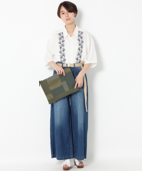 RAGEBLUE（レイジブルー）の「パッチワーククラッチバッグ/741495（クラッチバッグ・メンズ・ブラック/ブルー/ダークグレー/オリーブ・FREE）」の15枚目の写真