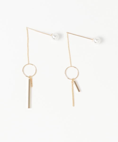 PLAIN CLOTHING（プレーンクロージング）の「リング×チェーンピアス【PLAIN CLOTHING】（ピアス（両耳用）・レディース・ゴールド/シルバー・FREE）」の6枚目の写真