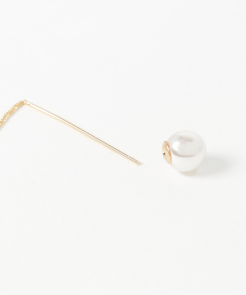 PLAIN CLOTHING（プレーンクロージング）の「リング×チェーンピアス【PLAIN CLOTHING】（ピアス（両耳用）・レディース・ゴールド/シルバー・FREE）」の4枚目の写真