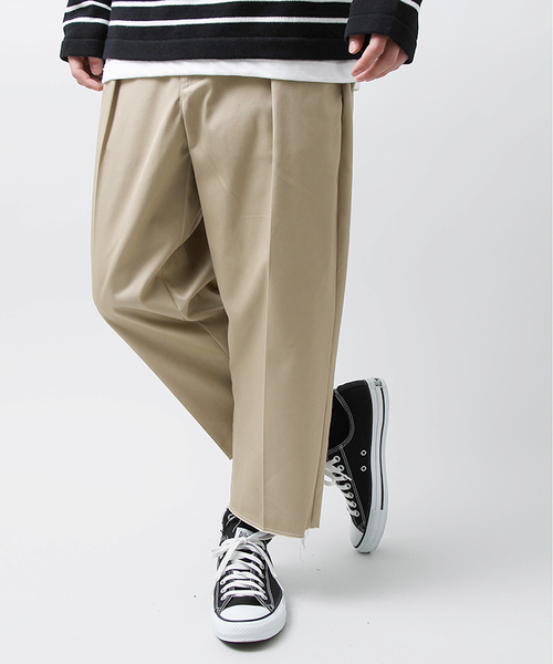 Dickies（ディッキーズ）の「∴WEGO/Dickiesハイウエストパンツ（チノパンツ・メンズ・ベージュ/ブラック・LARGE/MEDIUM）」の2枚目の写真