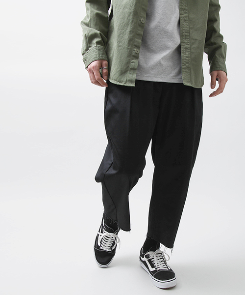 Dickies（ディッキーズ）の「∴WEGO/Dickiesハイウエストパンツ（チノパンツ・メンズ・ベージュ/ブラック・LARGE/MEDIUM）」の5枚目の写真
