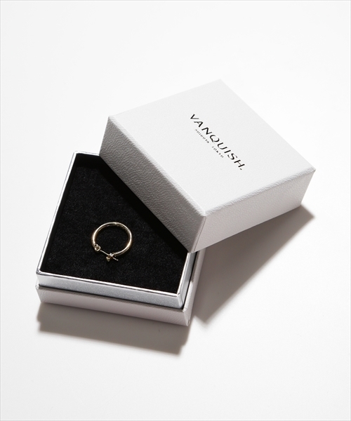 VANQUISH（ヴァンキッシュ）の「VANQUISH / ヴァンキッシュ スナップ ファット フープ ピアス（ピアス（片耳用）・メンズ・ブラック/シルバー/ゴールド・FREE）」の6枚目の写真