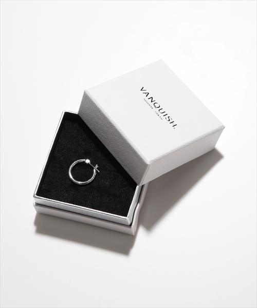 VANQUISH（ヴァンキッシュ）の「VANQUISH / ヴァンキッシュ スナップ ファット フープ ピアス（ピアス（片耳用）・メンズ・ブラック/シルバー/ゴールド・FREE）」の9枚目の写真