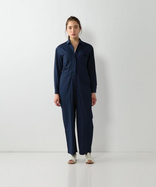 Steven Alan（スティーブンアラン）の「＜Steven Alan＞HIGH TWIST COTTON ALL-IN-ONE/ｵｰﾙｲﾝﾜﾝ ◆（つなぎ/オールインワン・レディース・ブラック/ネイビー・MEDIUM/SMALL）」の3枚目の写真