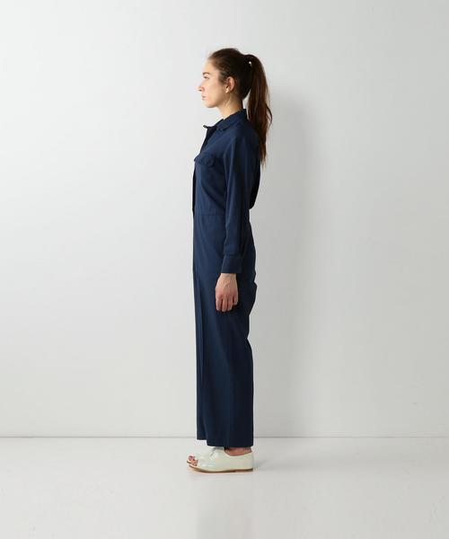 Steven Alan（スティーブンアラン）の「＜Steven Alan＞HIGH TWIST COTTON ALL-IN-ONE/ｵｰﾙｲﾝﾜﾝ ◆（つなぎ/オールインワン・レディース・ブラック/ネイビー・MEDIUM/SMALL）」の8枚目の写真