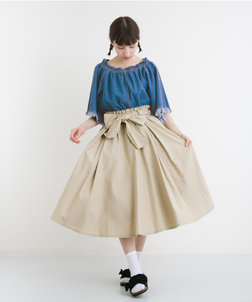 MERLOT（メルロー）の「デニムフリンジオフショルダーブラウス605-8527（シャツ/ブラウス・レディース・ブルー/ライトブルー・FREE）」の11枚目の写真