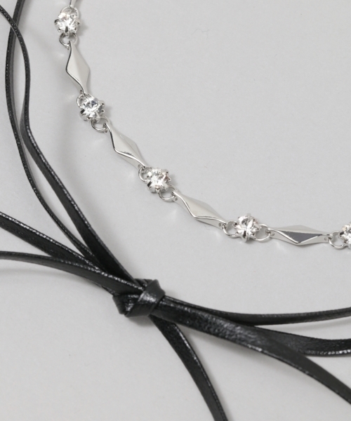 JEANASIS（ジーナシス）の「ビジューミックスチョーカー/763515（ネックレス・レディース・ブラック系その他2/ブラック系その他・FREE）」の7枚目の写真