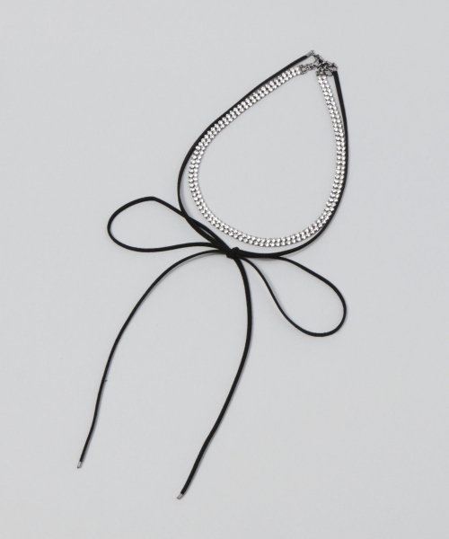 JEANASIS（ジーナシス）の「ビジューミックスチョーカー/763515（ネックレス・レディース・ブラック系その他2/ブラック系その他・FREE）」の12枚目の写真