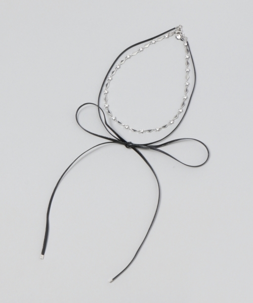 JEANASIS（ジーナシス）の「ビジューミックスチョーカー/763515（ネックレス・レディース・ブラック系その他2/ブラック系その他・FREE）」の13枚目の写真