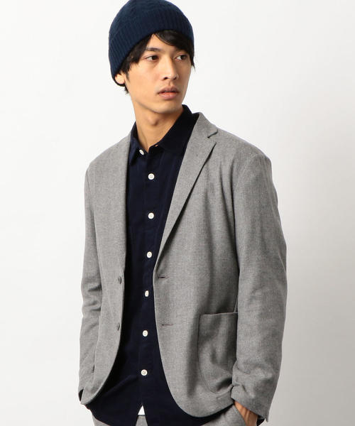 green label relaxing（グリーンレーベルリラクシング）の「CM ストレッチ サキソニー ジャケット M68 ＜ストレッチ・撥水性＞ ◆（テーラードジャケット・メンズ・ネイビー/ブラウン/グレー/その他1・SMALL/MEDIUM/LARGE/X-LARGE）」の2枚目の写真