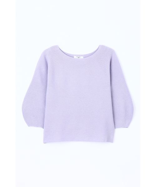 NATURAL BEAUTY BASIC（ナチュラルビューティーベーシック）の「◆［MADE IN JAPAN］ラメホールガーメントニット（ニット/セーター・レディース・ホワイト系その他/ベージュ/パープル・MEDIUM）」の11枚目の写真