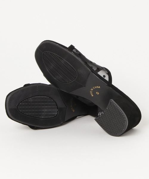 KOBE LETTUCE（コウベレタス）の「ドットチュールチャンキーヒールサボサンダル/レディースシューズ/靴/クリア/スリッパサンダル[I1532]（サンダル・レディース・シルバー/ホワイト/ブラック・L/LL/M/S）」の9枚目の写真