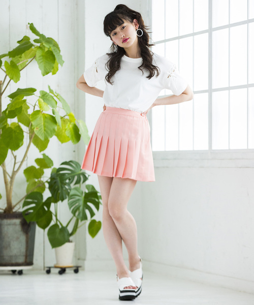 WEGO（ウィゴー）の「WEGO/プリーツミニスカート（スカート・レディース・ホワイト/ブラック/サックスブルー/ピンク・MEDIUM/SMALL）」の11枚目の写真