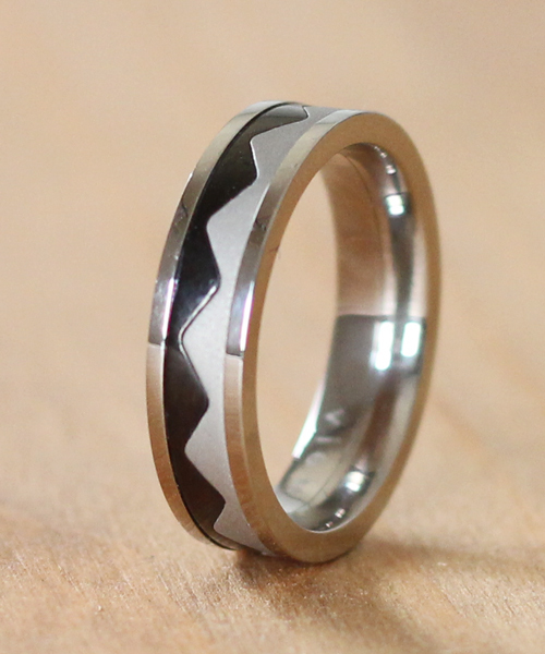 TONE SELECT GOODS（トーンセレクトグッズ）の「【vie】ステンレスリング（リング・レディース・ブラック/ブルー/ピンク・#7/#9/#11/#13/#15/#17/#19/#21）」の2枚目の写真