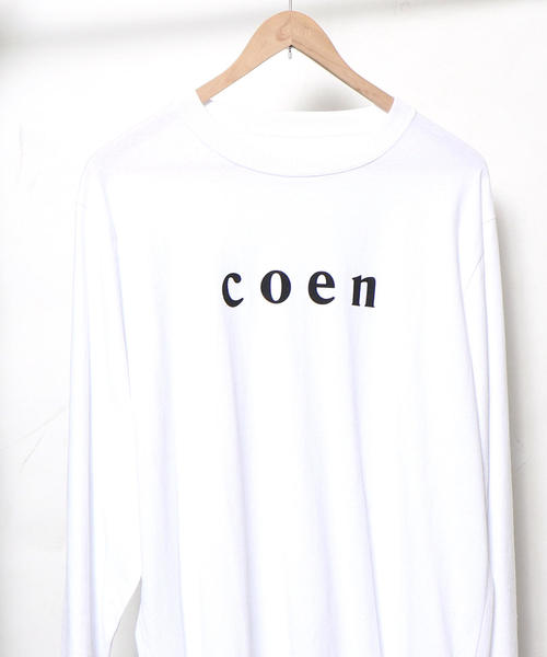 coen(コーエン)の「coenロゴプリントロンT(Tシャツ/カットソー・メンズ・ホワイト/ブラック・MEDIUM/SMALL/X-LARGE/LARGE)」の4枚目の写真