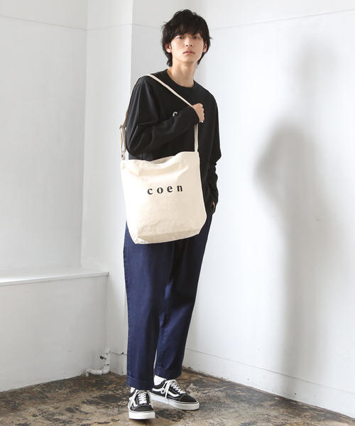 coen(コーエン)の「coenロゴプリントロンT(Tシャツ/カットソー・メンズ・ホワイト/ブラック・MEDIUM/SMALL/X-LARGE/LARGE)」の13枚目の写真